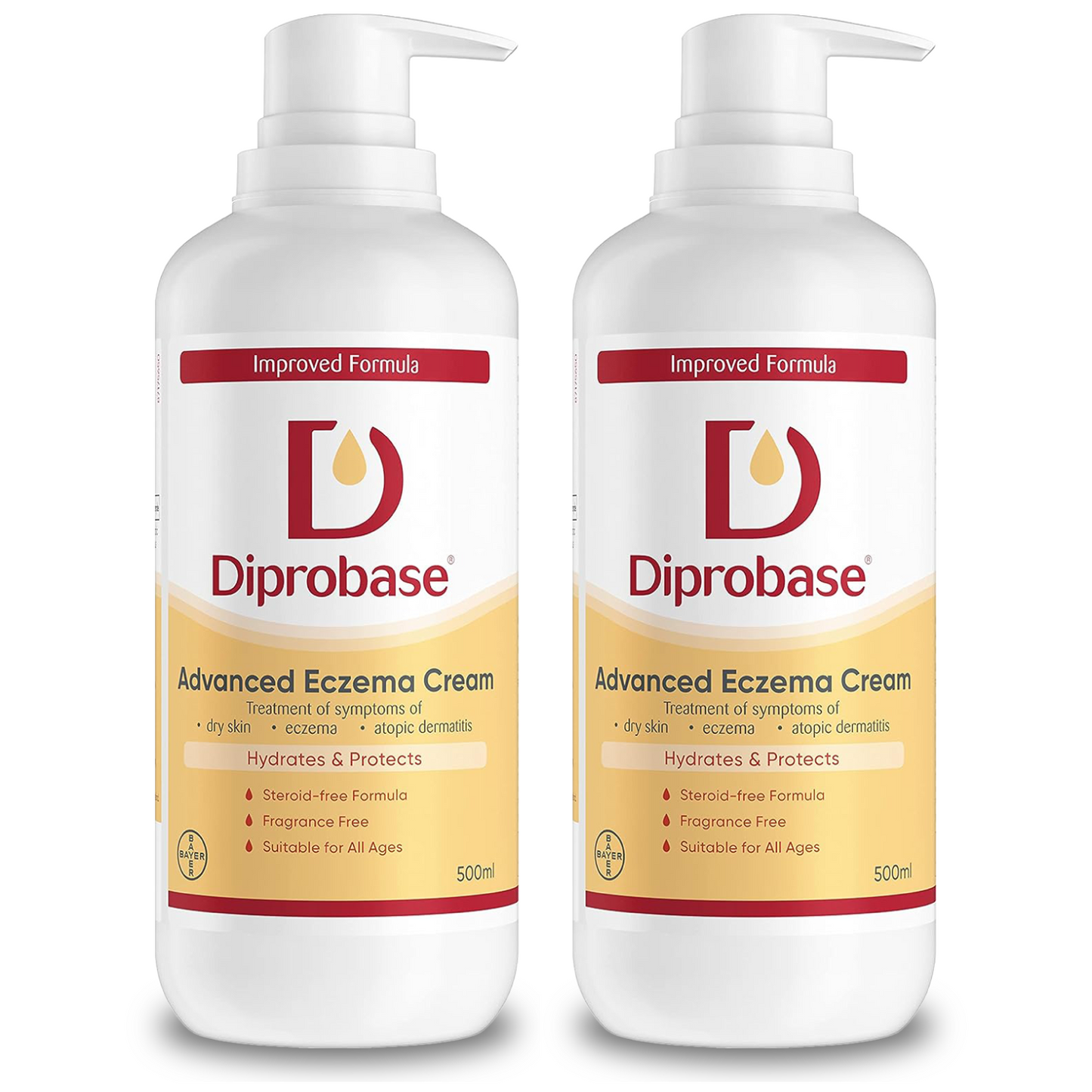 Diprobase Advanced Eczema Cream 500ml (Pack of 2)