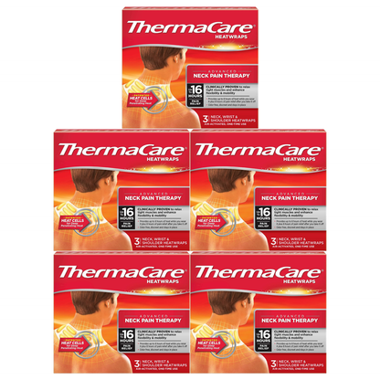 Thermacare Neck, Shoulder & Wrist Pack of 5 (15 Heat Wraps)