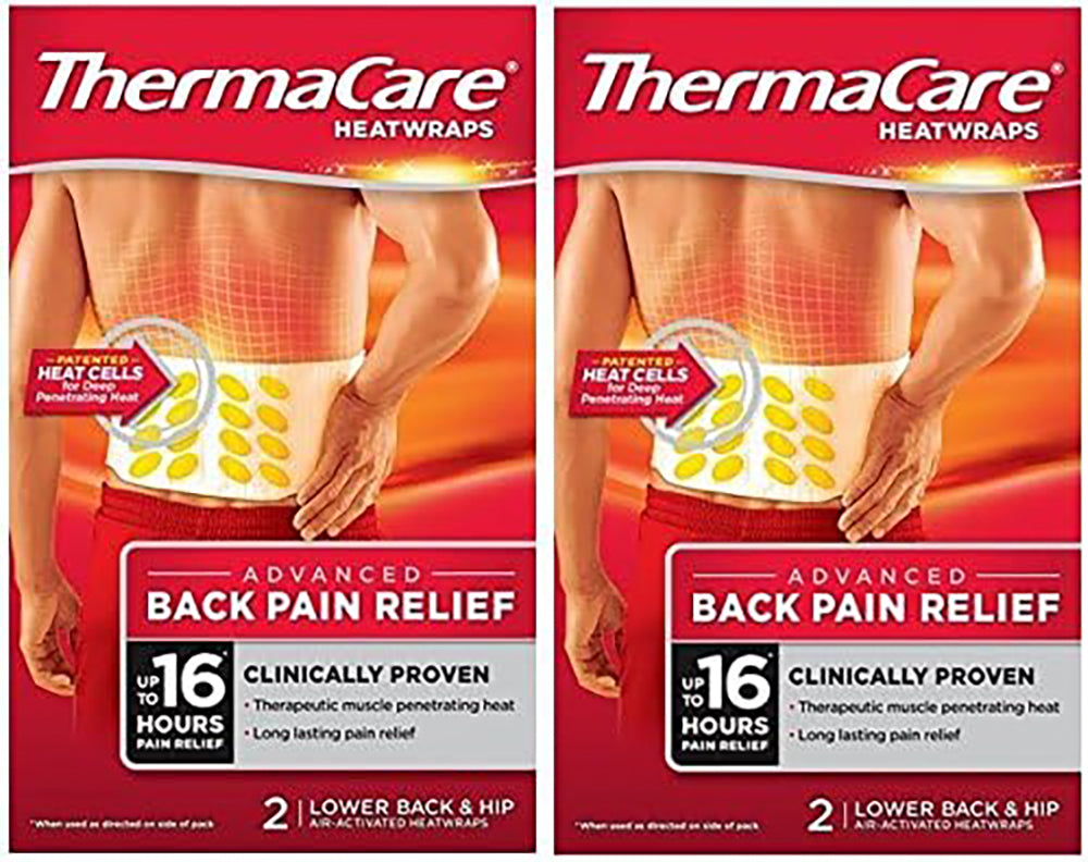 ThermaCare Lower Back & Hip Pack of 2 (4 Heat Wraps)